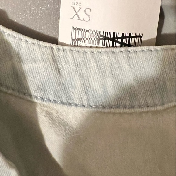 Free People Laced Up Denim Top sz XS and L - Picture 5 of 10